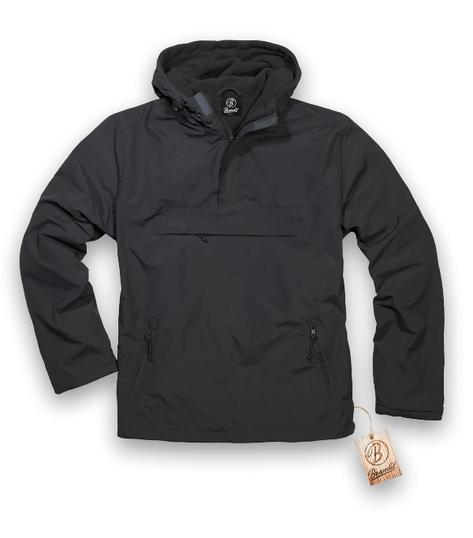 Brandit Windbreaker Overhead Cagoule Fleece Lined Hooded Dark Grey  Preview